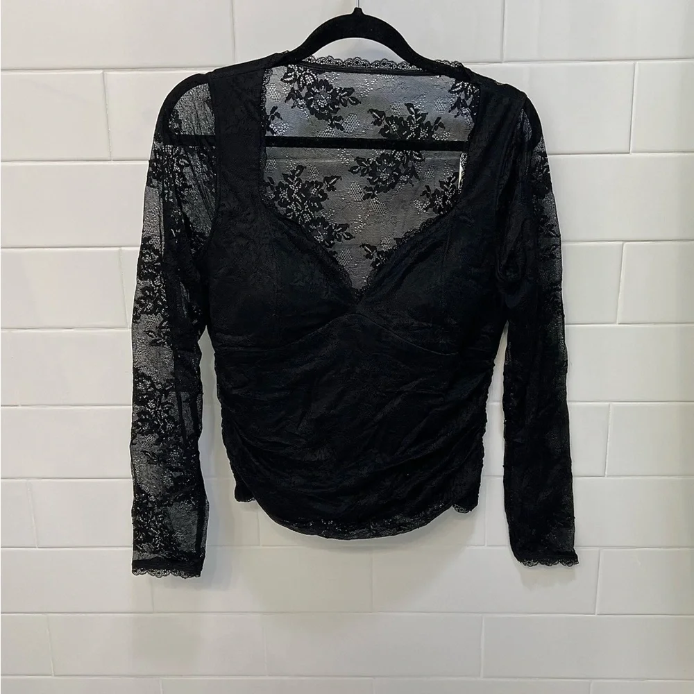 Abercrombie & Fitch Black Lace Top - Picture 4 of 5